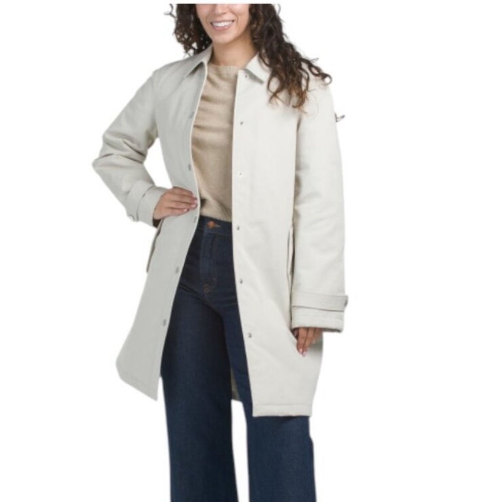 Theory Sand Color Quilted Trench Coat NWT